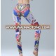 2017 Newest High Waist 3D Sublimation Sport Printed Women Leggings