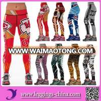 2017 Newest High Waist 3D Sublimation Sport Printed Women Leggings