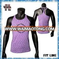 women's slim fit gym top quick dry athletic top with custom printings light weight training tank top