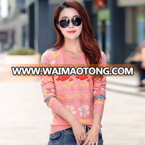 Women's Custom Long Sleeves Baggy Style Round Neck Oversize Cable Knit Sweater